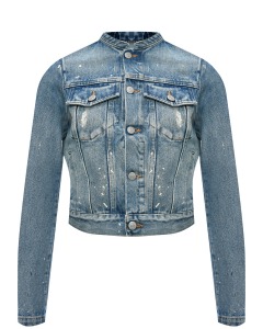 Укороченная джинсовая куртка, голубая MM6 Maison Margiela