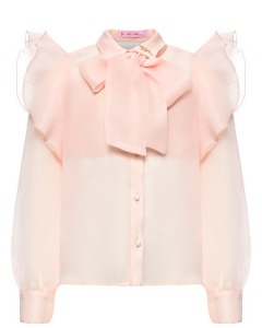 Блуза с бантом, розовая Miss Blumarine