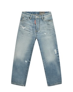 Выбеленные джинсы с разрезами Dsquared2