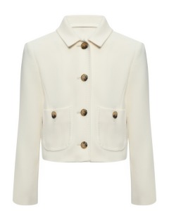 Пиджак белый однобортный на пуговицах Max&Co