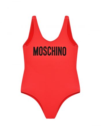 Купальник с лого, красный Moschino