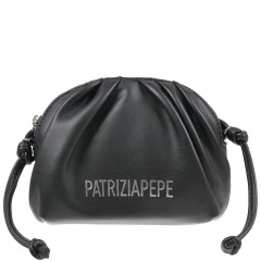 Черная сумка с лого, 20x12x6 см Patrizia Pepe