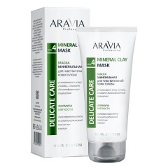 Aravia Professional Маска минеральная для чувствительной кожи головы Mineral Clay Mask, 200 мл (Aravia Professional, Уход за волосами)