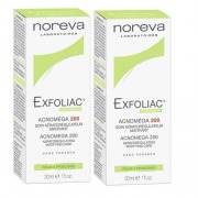 Noreva Комплект Эксфолиак Акномега 200 Крем для жирной, комбинированной кожи с акне средней степени тяжести 2х30 мл (Noreva, Exfoliac)