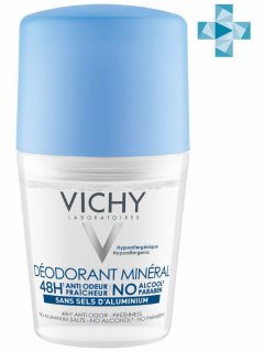 Vichy Минеральный дезодорант без солей алюминия 48 часов свежести 50 мл (Vichy, Deodorant)