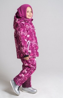 Розовые зимние брюки из мембранной ткани для девочки