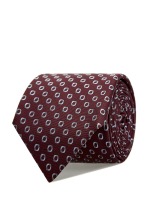 Шелковый галстук с объемным узором в жаккардовой технике