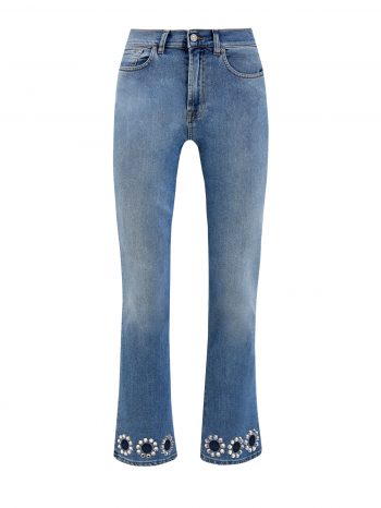 Лимитированные джинсы HW Slim Kick с кристаллами Swarovski