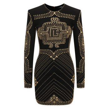 Платье из вискозы Balmain